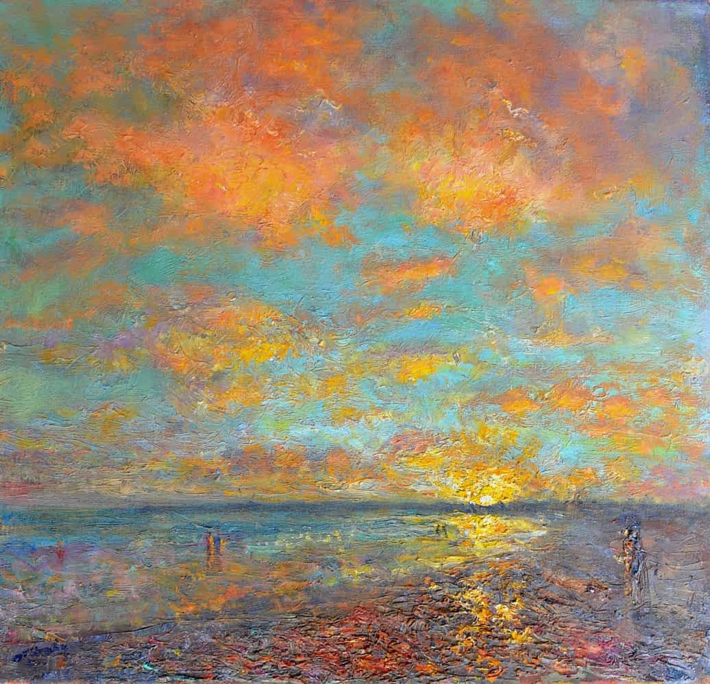 A beautiful original art work of a sunset