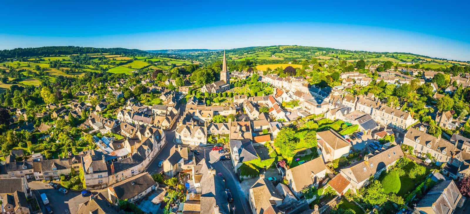 A picture of Hereford from the sky